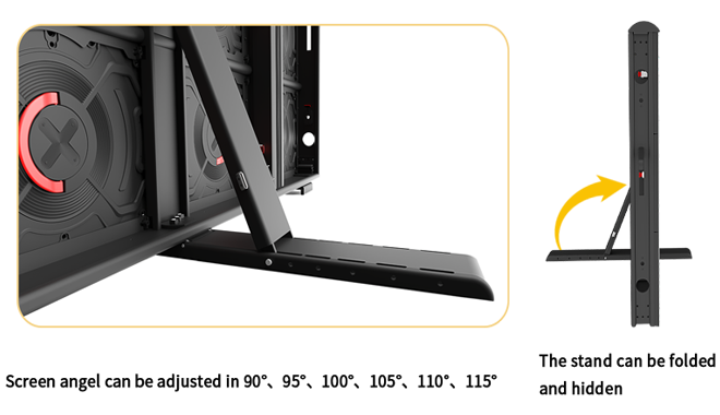 Adjustable angle , wide viewing angle
