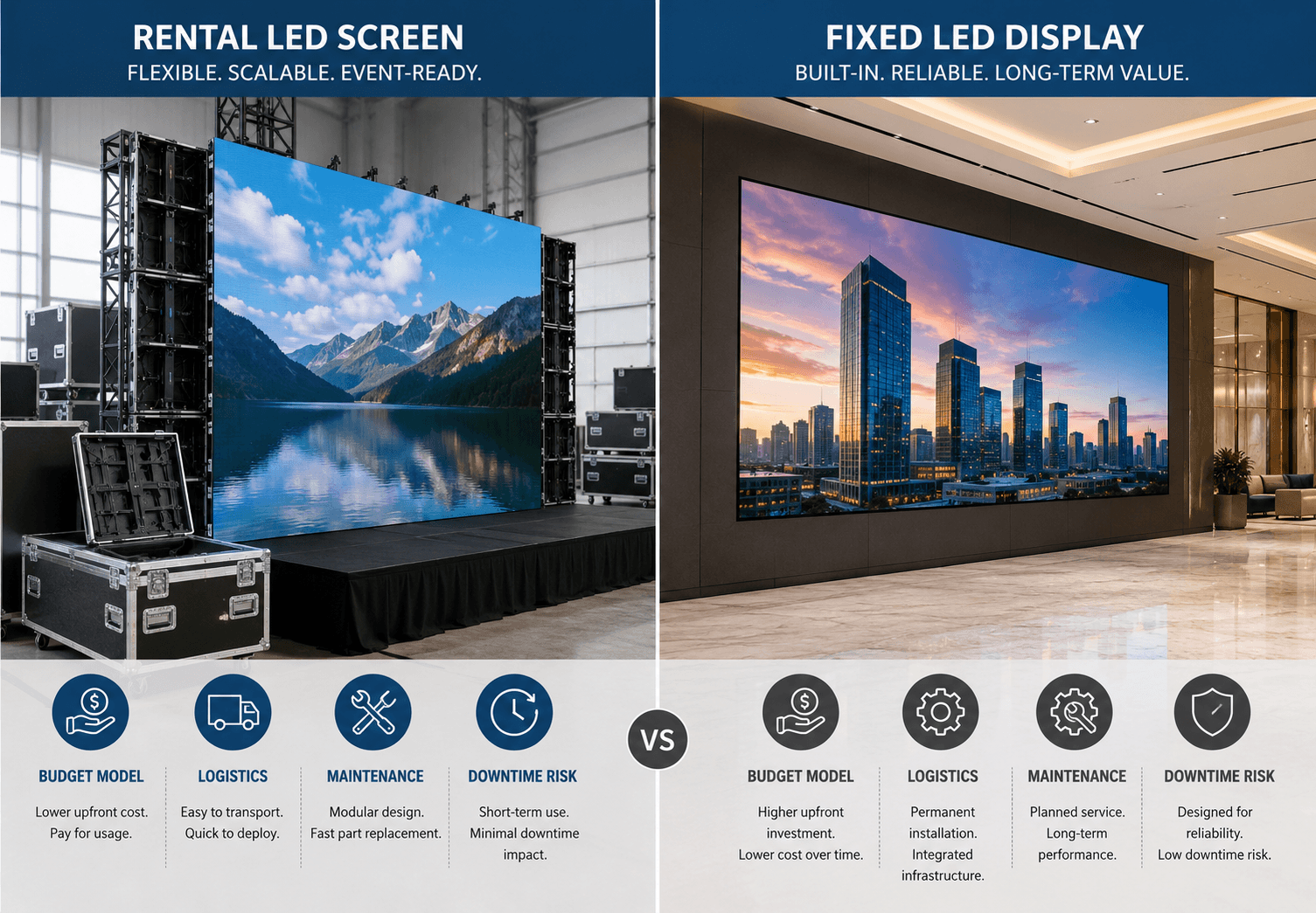 Rental LED screen and fixed LED display budget comparison for led display project planning..png Rental LED screen and fixed LED display budget comparison for led display project planning..png